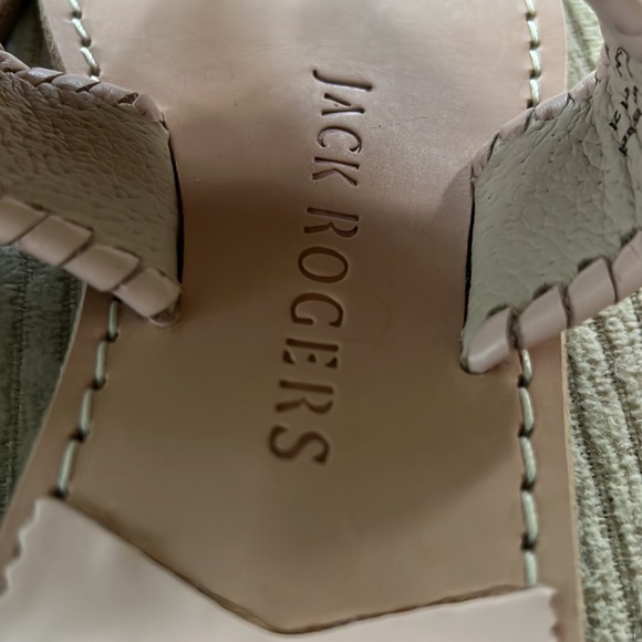 Jack Rogers Blush and embroidered Butterfly slip on sandals - Size 6 - Picture 4 of 12